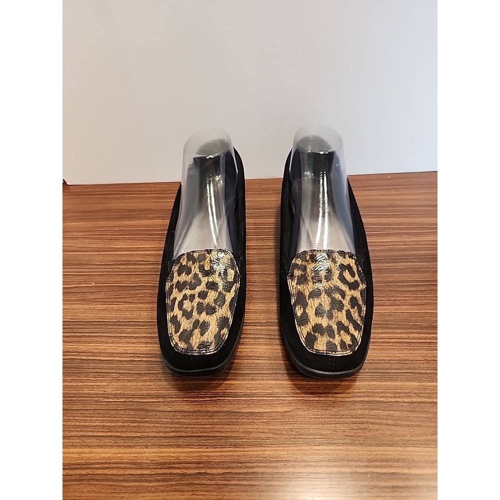 Aravon By New Balance Shoes Womens 9.5 2A Loafers Flats Comfort Leopard